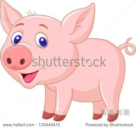 cute baby pig cartoon