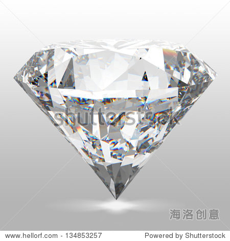 diamonds isolated on white 3d model