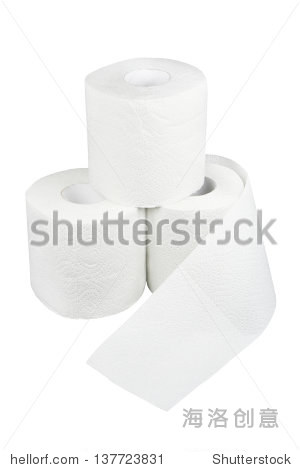 set of toilet paper on a white background - 站酷海洛正版图片