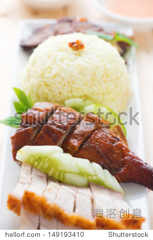 roasted duck and roasted pork crispy siu yuk chinese style