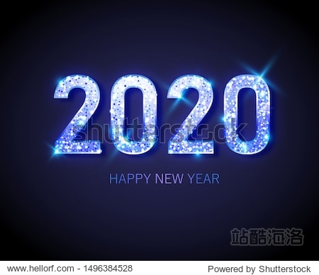 golden vector luxury text 2020 happy new year.