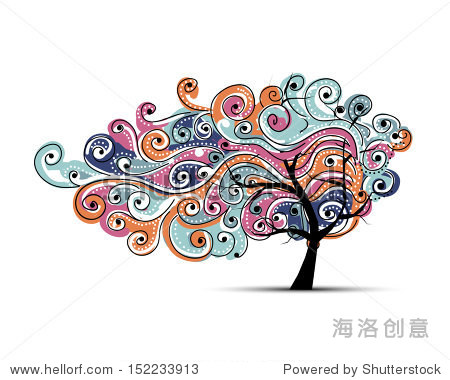 abstractwavytreeforyourdesign