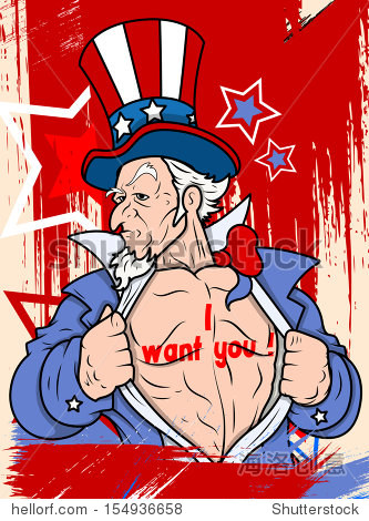 uncle sam - i want you - 4th of july vector theme design