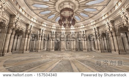 ancient persian hall interior