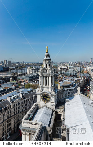 london - view from saint pauls cathedral, uk.