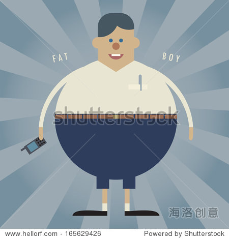 fat boy vector illustration