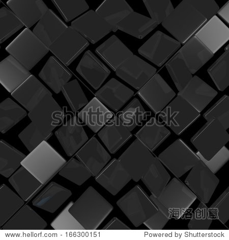 black dissipated tiles in the air