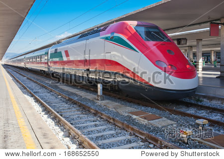 beautiful photo of high speed modern commuter train