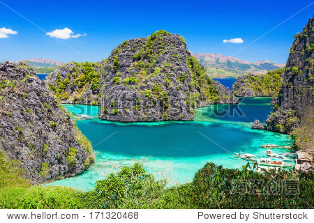 very beautyful lagoon in the islands, philippines - 站酷海洛正版