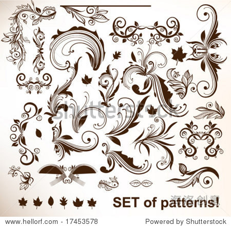 set of vector patterns for design.