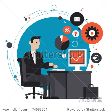 flat design style modern vector illustration concept of smiling