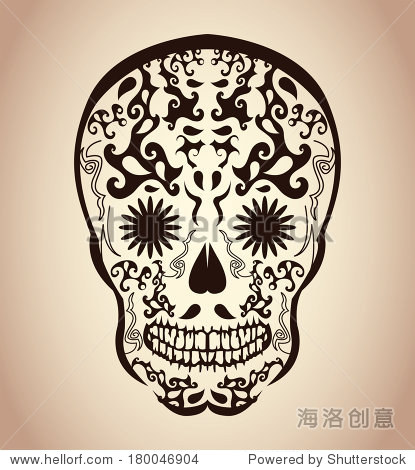 day of the dead skull - tattoo skull - calaver