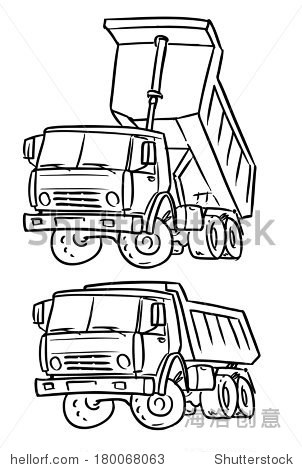 cartoon dump truck - 图片素材 - 站酷海洛plus正版图片, 视频, 音乐