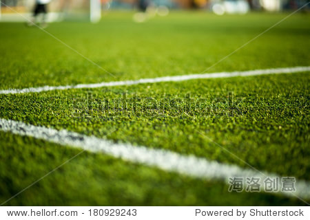 close-up of artificial turf.