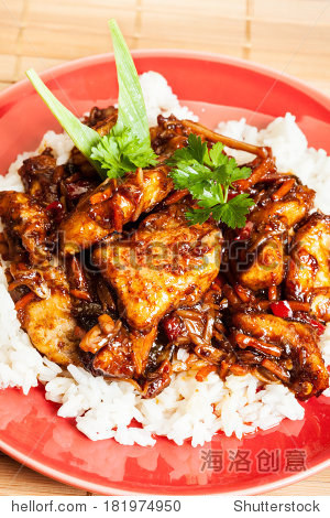 sweet and sour pork and rice ion plate - 图片素材 - 站酷海洛plus