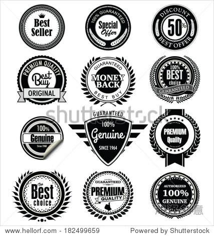 premium quality badges and labels - 站酷海洛正版图片, 视频, 音乐
