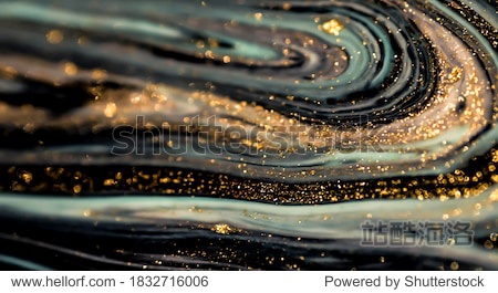 The Starry Night. Swirls of marble and the ripples of agate. Natural pattern. Abstract fantasia with golden powder. Extra special and luxurious- ORIENTAL ART. Agate background.