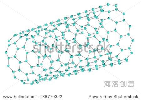 realistic 3d render of nanotube