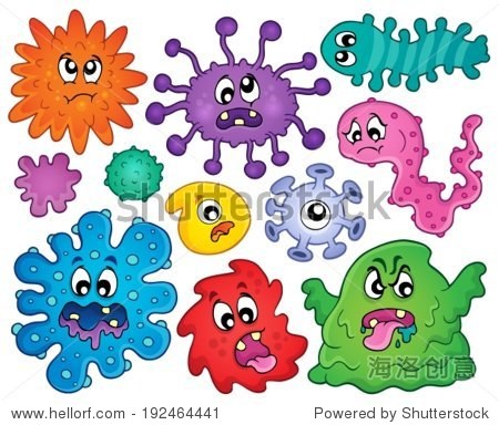 germs theme set 1 - eps10 vector illustration.