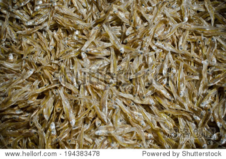 dried small fishes preseved for cooking.