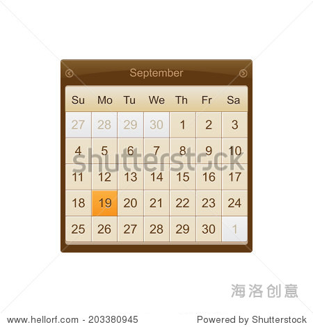calendar month illustration 