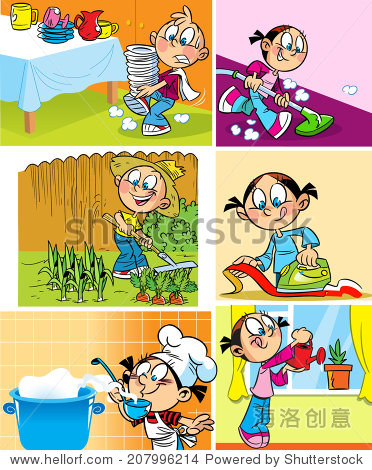 boydowashingdishesandworkinginthegardenlittlegirlperfo