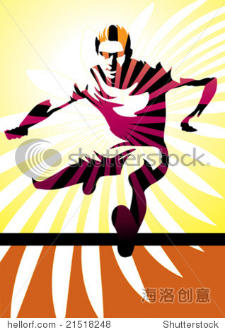 athlete jumping a hurdle