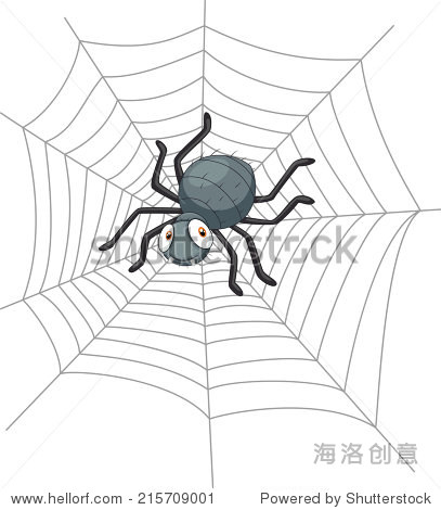 卡通蜘蛛-动物/野生生物-海洛创意正版图片,视频,音乐