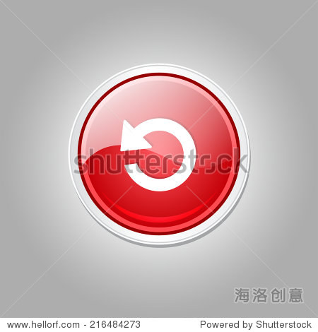reset circular vector red web icon button