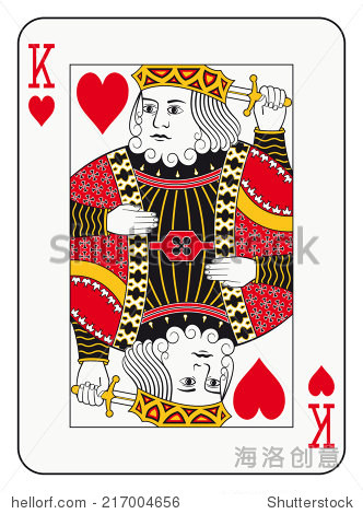 king of hearts playing card-站酷海洛正版图片, 视