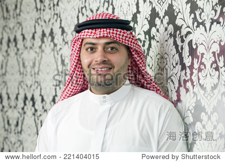 saudi arabian young businessman posing