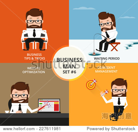 businessman concept collection. business tips and tricks, contra