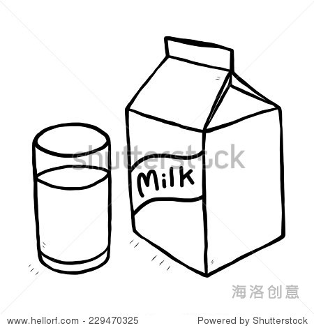 glassofmilkandmilkcartoncartoonvectorandillustrationblackand