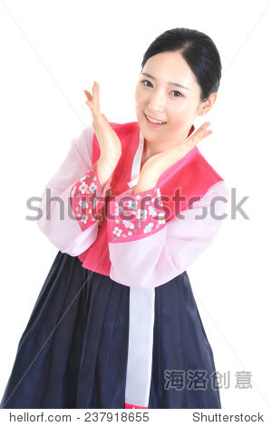 打电话手势的韩国舞