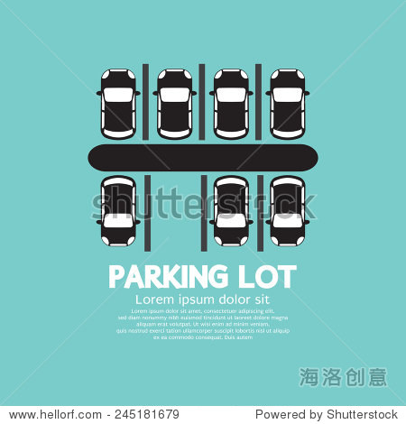 top view of parking lot vector illustration