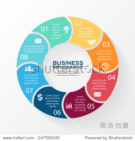 vector circle infographic.