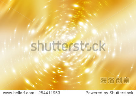 abstract golden background with scintillating cir