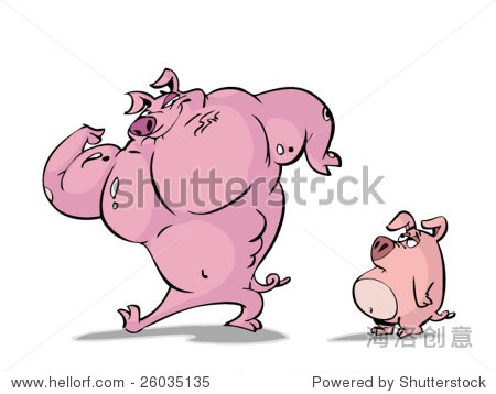 bodybuilder pig