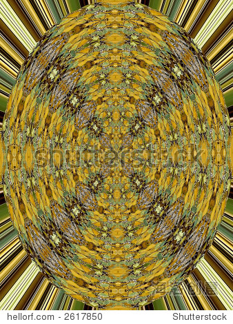 kaleidoscopic interference pattern of a laser beam reflected by