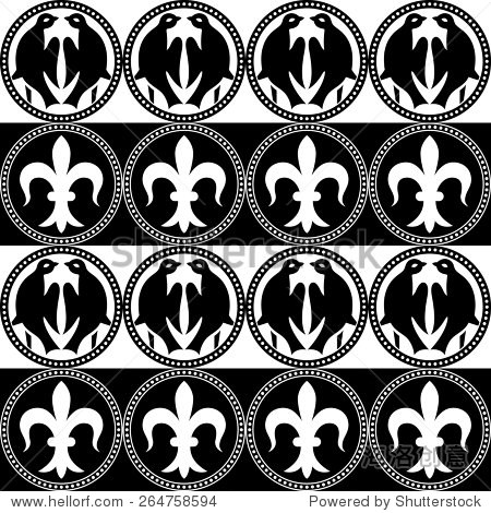 gothic seamless pattern. elements in a medieval style.