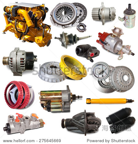 set of motor and automotive parts.