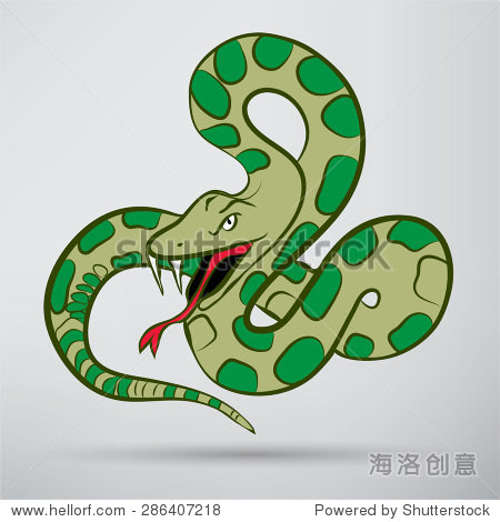 illustration of cartoon snake 