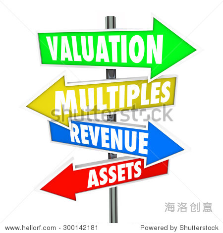 valuation, multiples, revneues and assets words