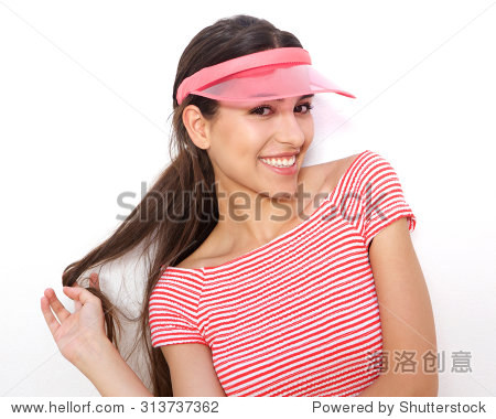 close up portrait of an attractive young stylish girl smiling