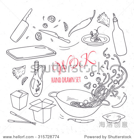 韩国料理简笔画图片