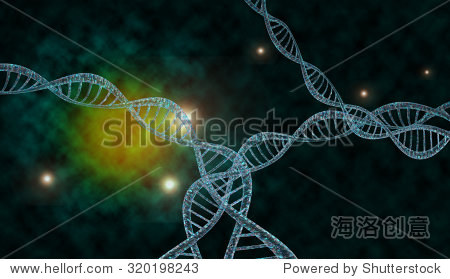 3d dna strand with vibrant colors for genetics background