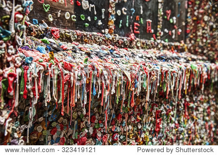 with half-chewed bubble gum that is dripping from every surface