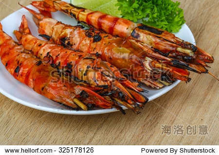 grilled prawns图片
