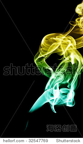abstract smoke isolated on the black - 图片素材