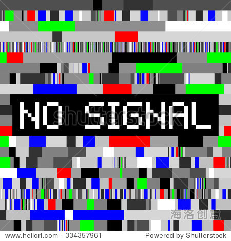 Vector Seamless No Signal Broken TV Digital 